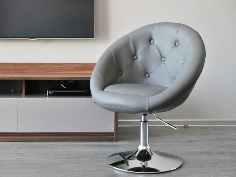 Křeslo Lush 3 (šedá + chromová)