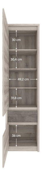 Policová srkříň Jess new 10 (kaštan nairobi + onyx)