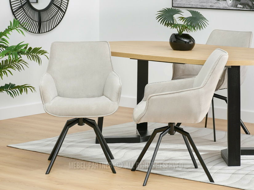 Židle Liam (světlobéžová + černá)