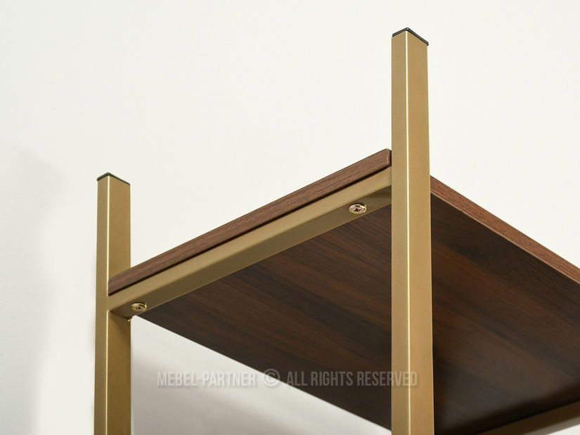 Regál Gecon Reg (ořech + zlatá)