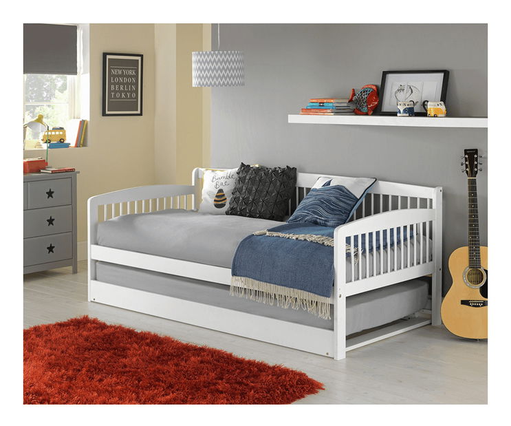 Dětská rozkládací postel 90 cm Pazzan (bílá) (s roštem)