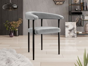 Jídelní židle Ezekta (šedá + černá)