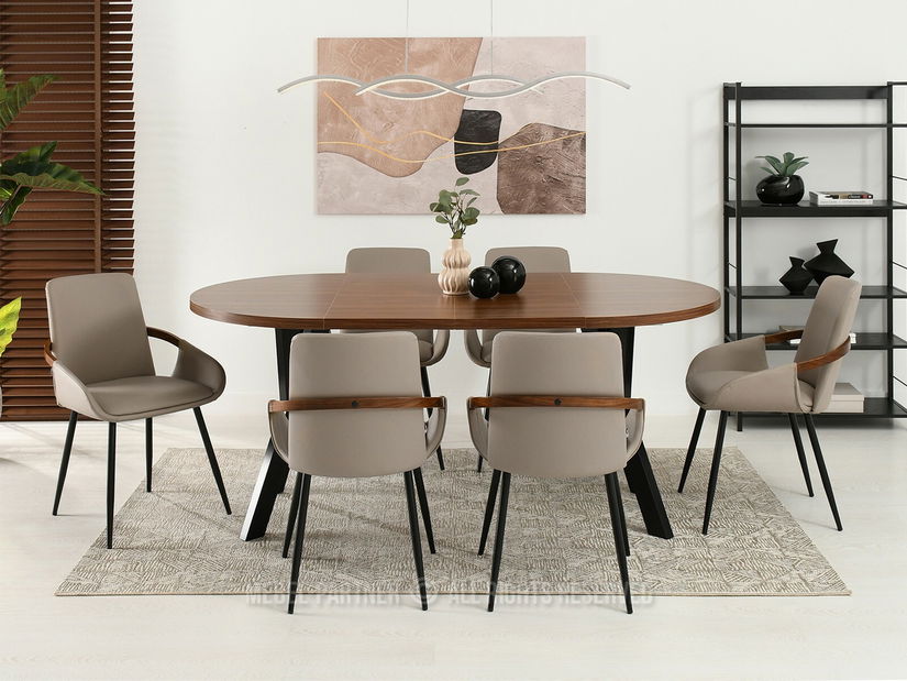 Židle Markus (tmavobéžová + černá)