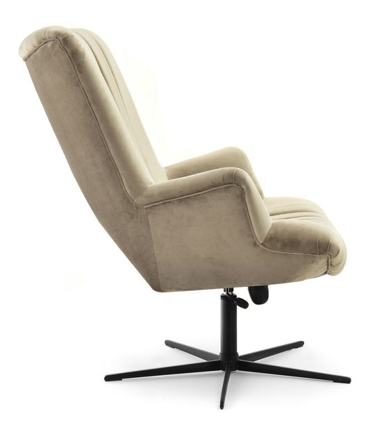 Relaxační křeslo Elesenta (písková + černá)