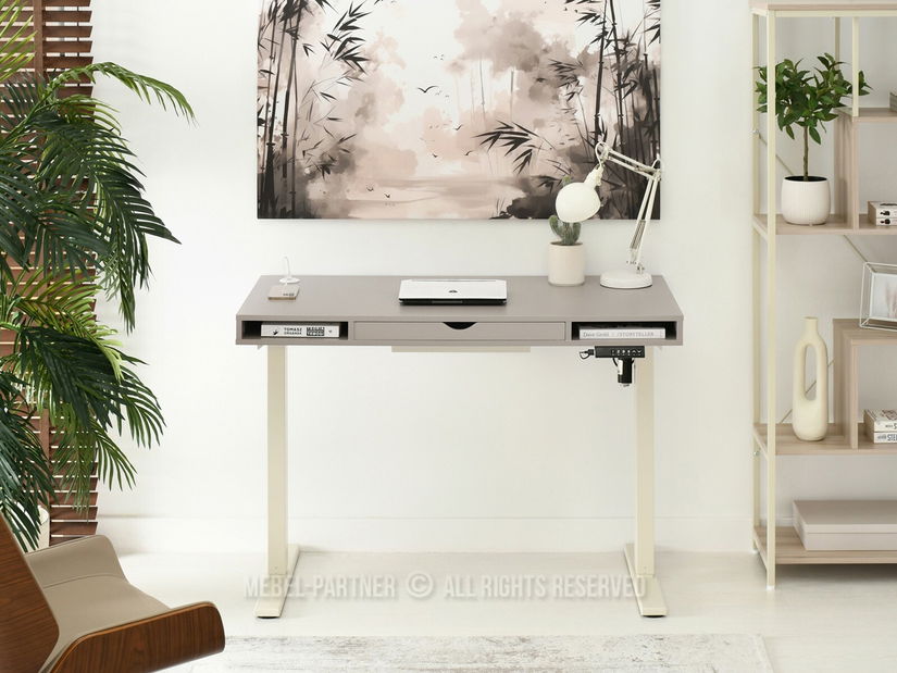 PC stolek Osto 120 (béžová + krémová)