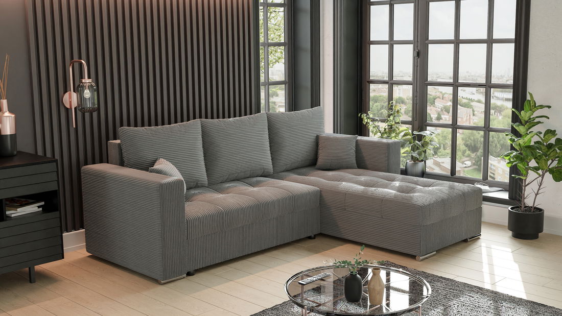 Rohová sedačka Josie (P) (šedá)