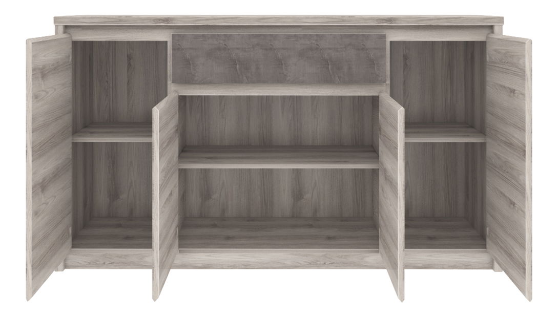 Komoda Jolene 4D1S (kaštan nairobi + onyxová)