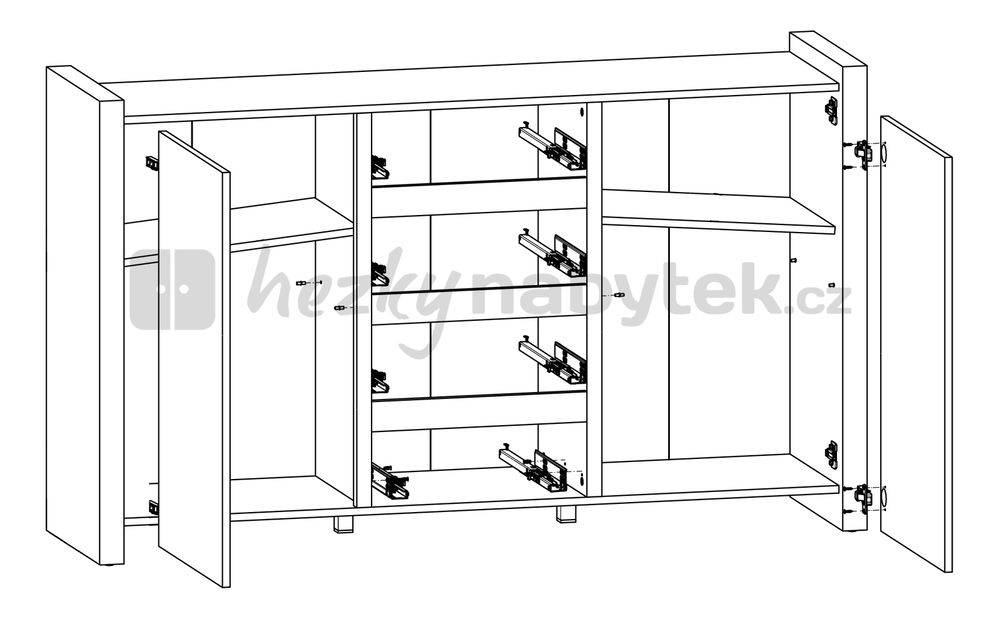 Komoda BRW Venom KOM2D4S