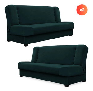 Set 2 kusů pohovek Panino (tmavě zelená)