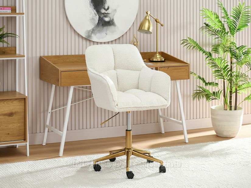 Křeslo Island (krémová + zlatá)