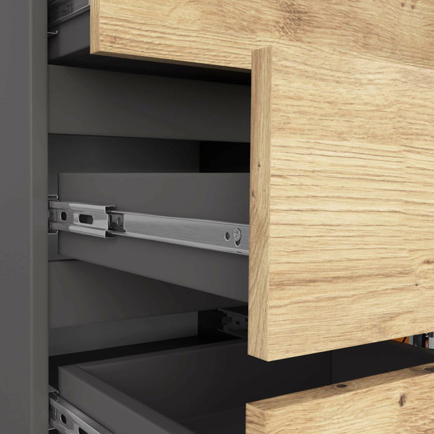 Komoda Kirmair (grafit + dub artisan)