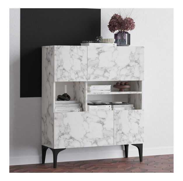 Skříňka Kirsten (mramor carrara) *výprodej