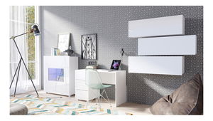 Studentský pokoj Calabria C15 (bílý) (bez osvětlení)