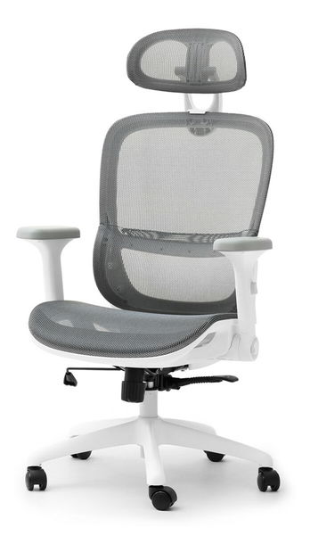 Kancelářské křeslo Ikergen (šedá + bílá)