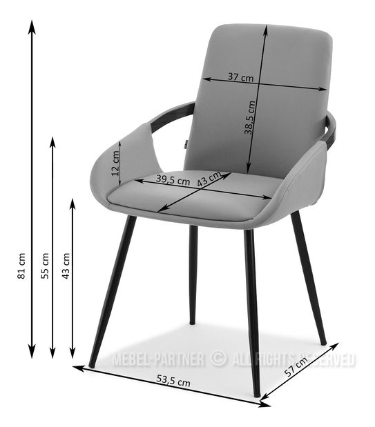 Židle Markus (tmavobéžová + černá)