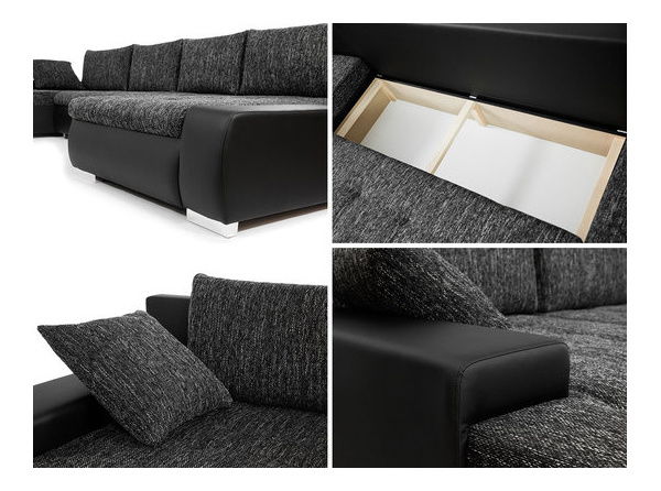 Rohová sedací souprava Carmine (světlobéžová)