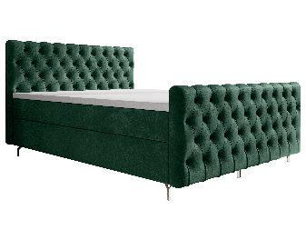 Jednolůžková postel 120 cm Clinton Comfort (smaragdová) (s roštem, s úl. prostorem)