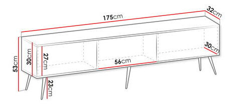 TV skříňka Onasewo II (béžová + zlatá)