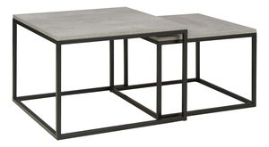 Set 2 ks. konferenčních stolků Kwadrat (dub denver + grafit)