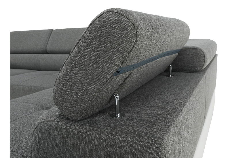 Rohová sedací souprava Amalinara (bílá + šedá) (P)