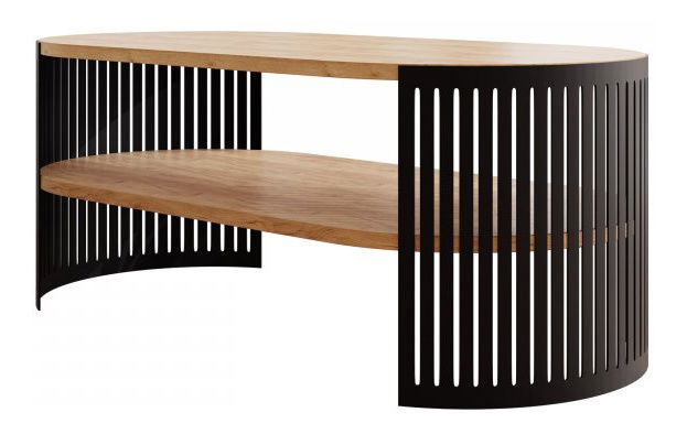 Konferenční stolek Zentono I (černá + dub craft zlatý)