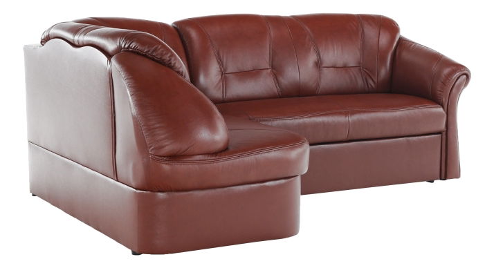 Kožená rohová sedací souprava Lamerton (L)