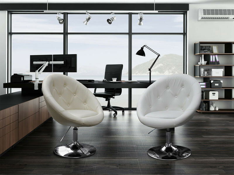 Křeslo Lush 3 (bílá + chromová) *výprodej