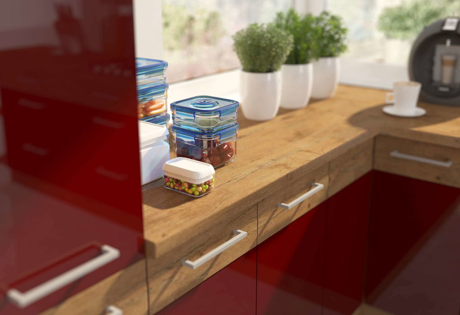 Dolní kuchyňská skříňka Virion 60 DK 210 2F (dub lancelot + bordó)