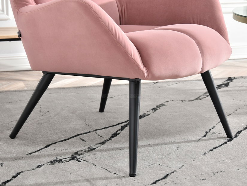 Křeslo Kikino (růžová + černá)