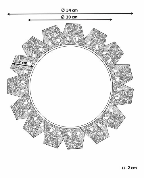 Nástěnné zrcadlo Manza (bílá)