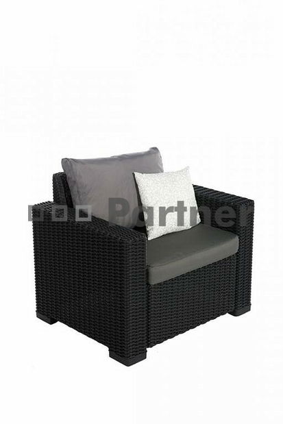 Zahradní nábytek California antracit (um. ratan) *polštářky zad ZDARMA