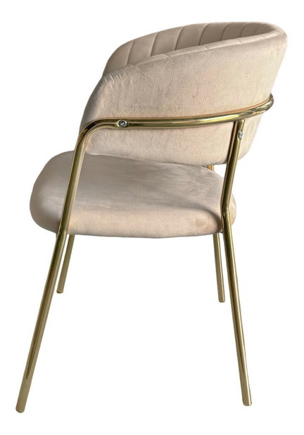 Designové jídelní křeslo Dasmin 1 New (béžová + zlatá)