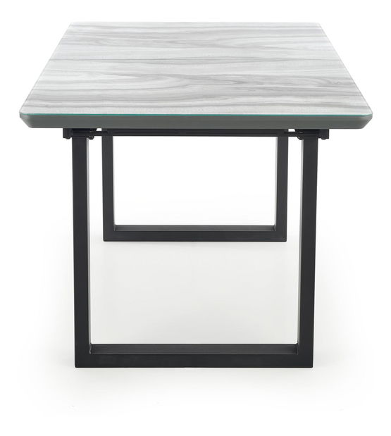 Jídelní stůl Malan (bílá + šedá + černá) (pro 6 a 8 osob)