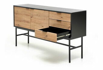 Komoda Mui 1 (dub artisan + černá)