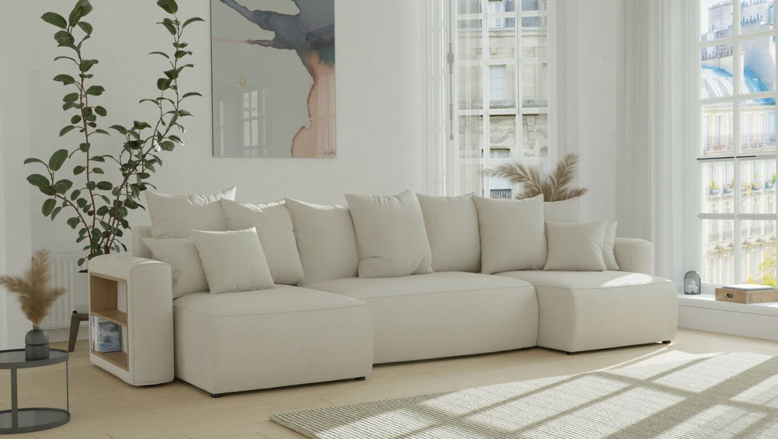Rohová sedačka Solina U (béžová) (P)