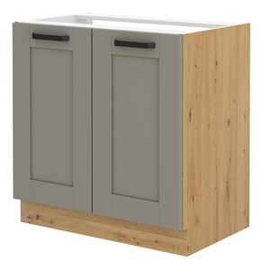 Dolní kuchyňská skříňka pod dřez Lucid 80 ZL 2F BB (dub artisan + claygrey)