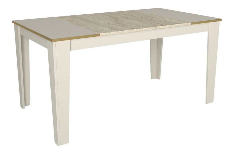 Jídelní stůl Veya 2 (pro 6 osob) (travertin + písková)