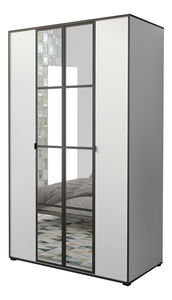 Šatní skříň 120 cm Oklahoma 1 (bílá + černá)