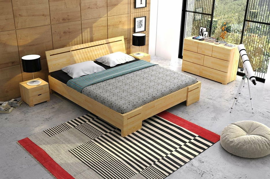 Manželská postel 180 cm Naturlig Bokeskogen High (borovice)