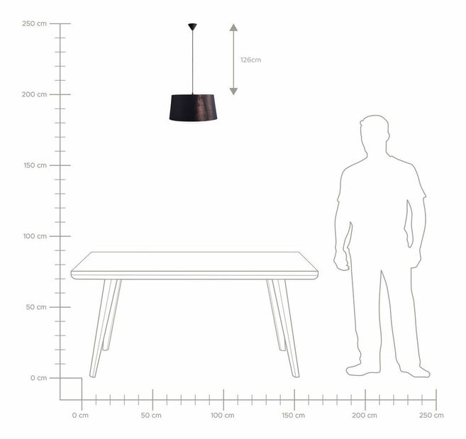 Závěsná lampa Kalka (černá)