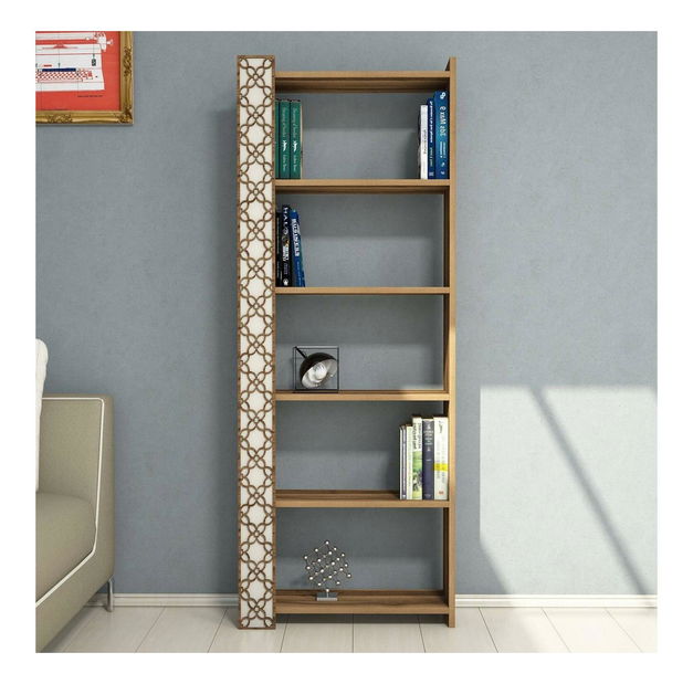 Regál Clementine 1 (ořech + krémová)