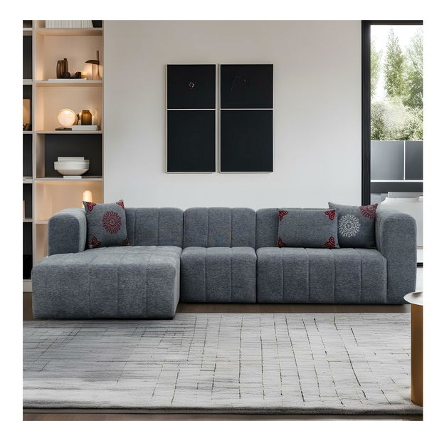 Rohová sedačka Beyzometta (L) (šedá)