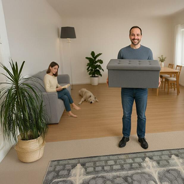 Taburetka Traslucido (šedá) (s úl. prostorem)