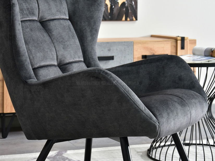 Relaxační křeslo Norweien (grafitová + černá)