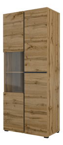 Vitrína Crossroad N12 (dub wotan + černá)