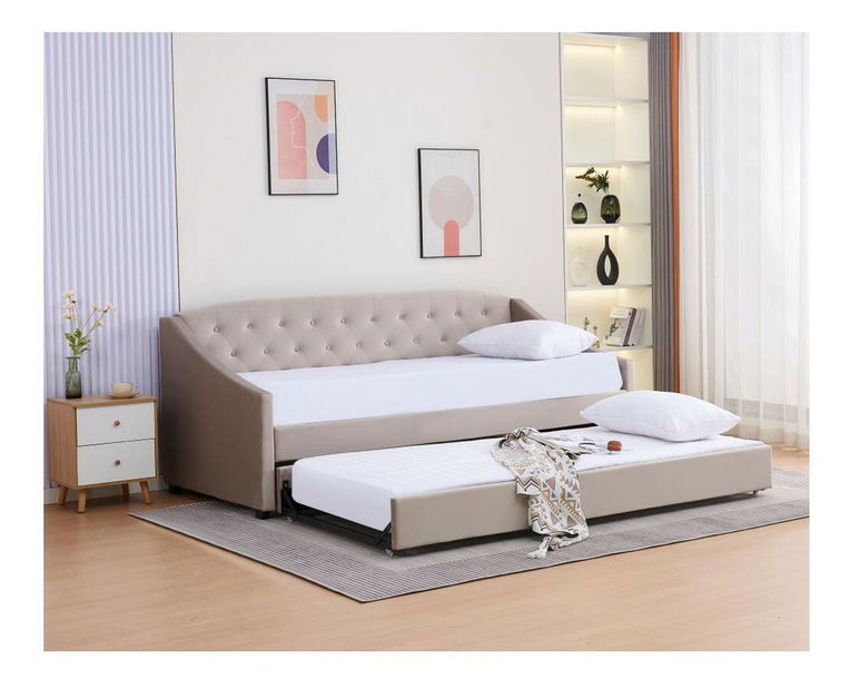 Rozkládací postel 90 cm Asesorar (hnědošedá)