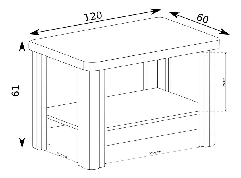 Konferenční stolek Douglas 15 (dub sonoma)