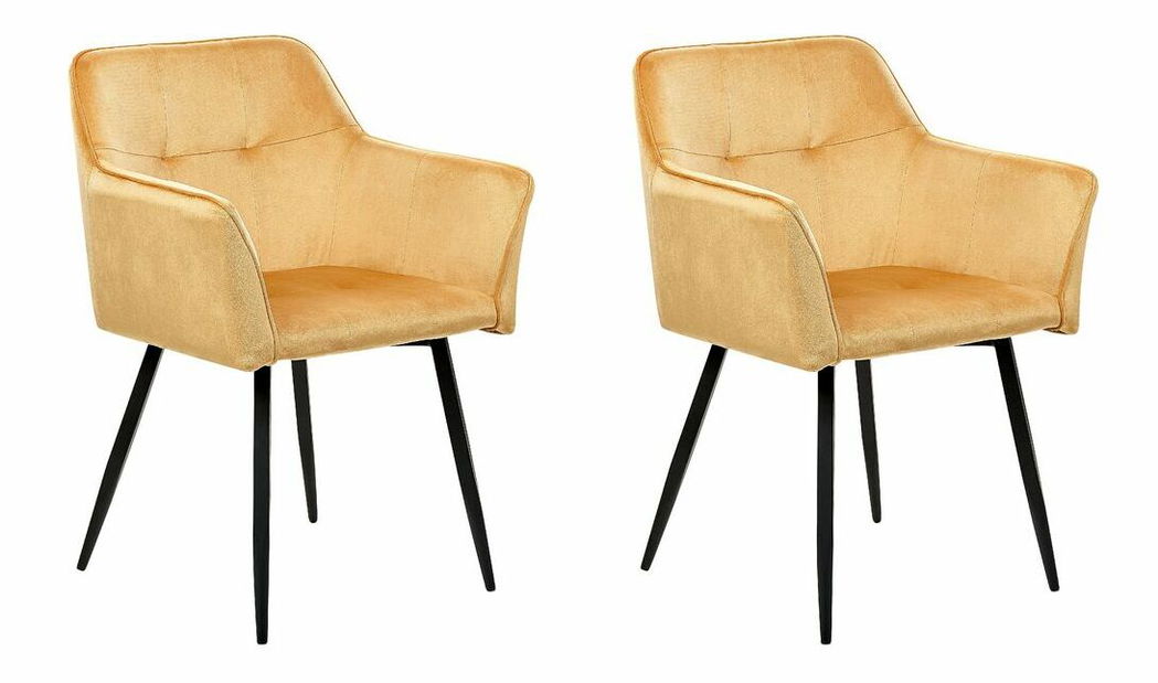 Set 2 ks jídelních židlí Jasminka (žlutá)