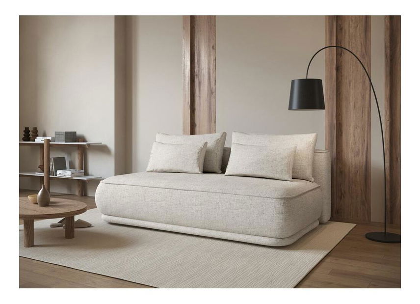 Pohovka třísedačka Lesanna (krémová + černá)