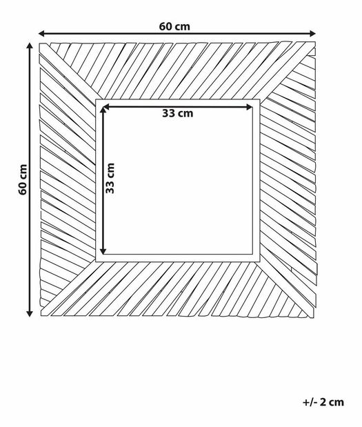 Nástěnné zrcadlo Kanza (světlé dřevo)
